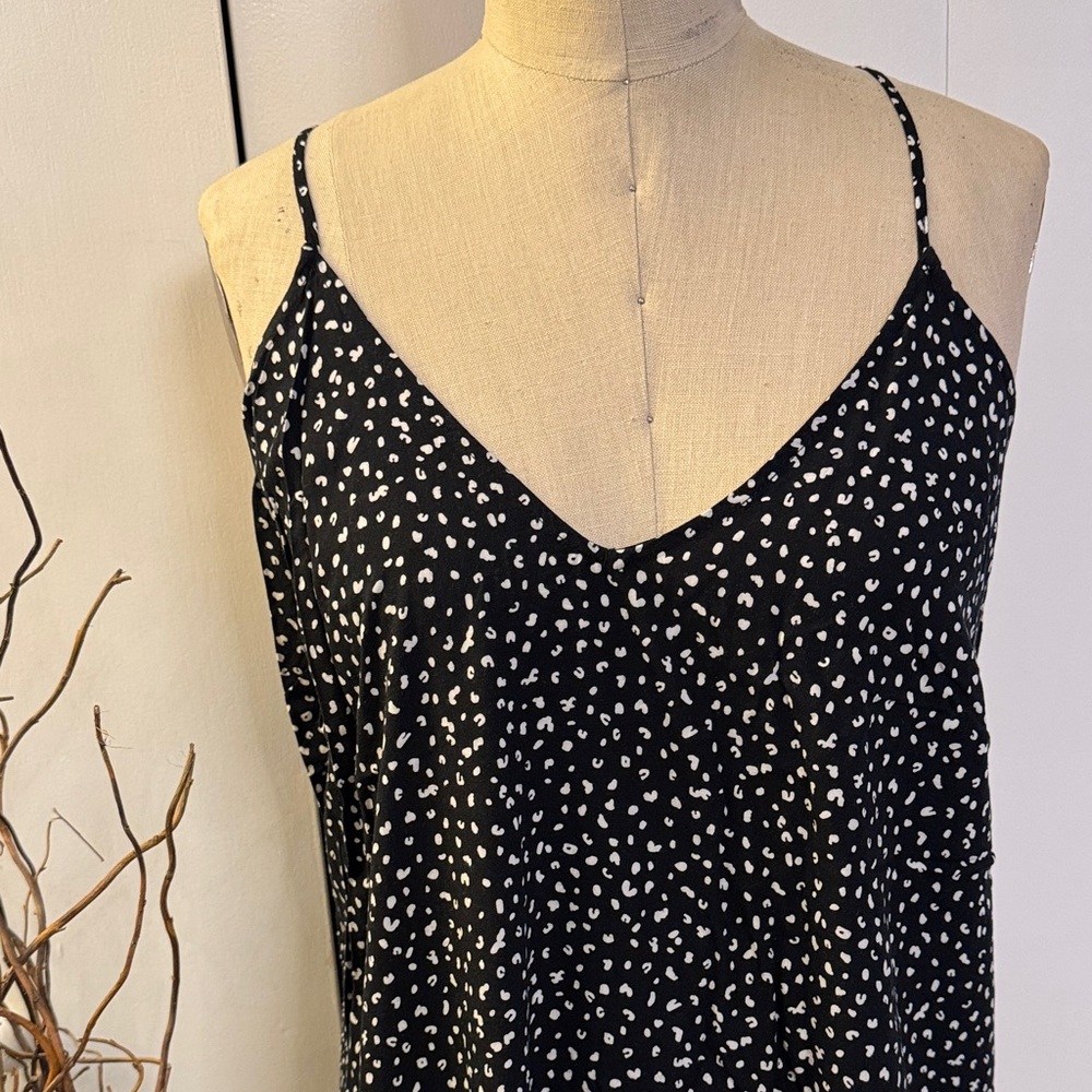 Old Navy Black and White Spotted Maxi Dress - Picture 2 of 6